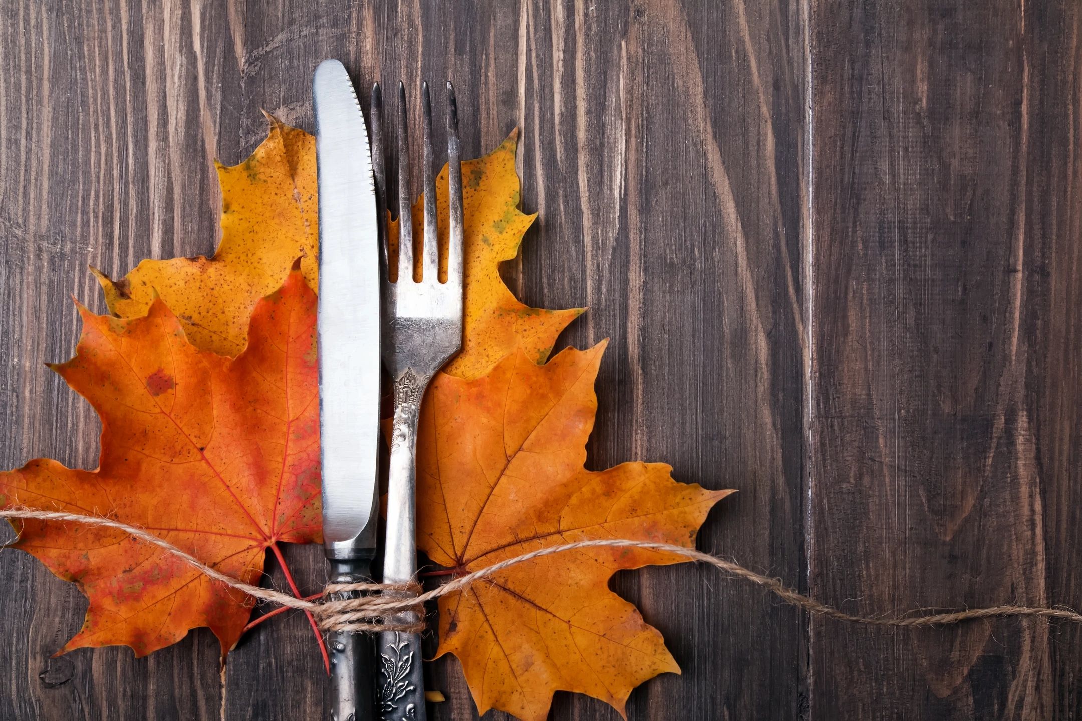 Thanksgiving fork and knife