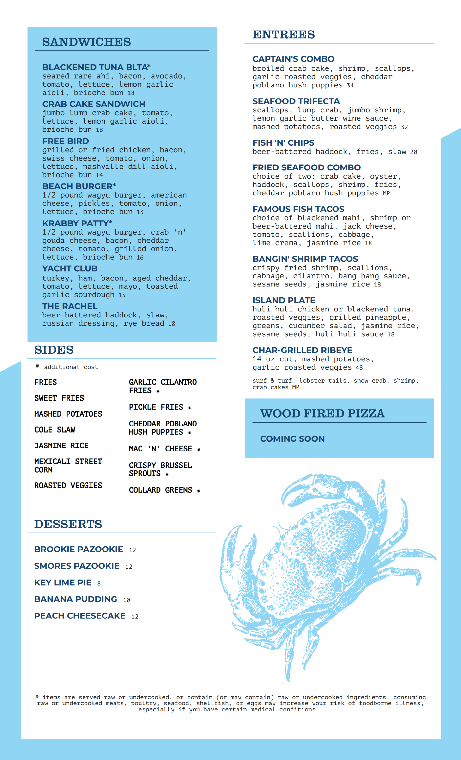 YROC Spring Summer Temp Entrees